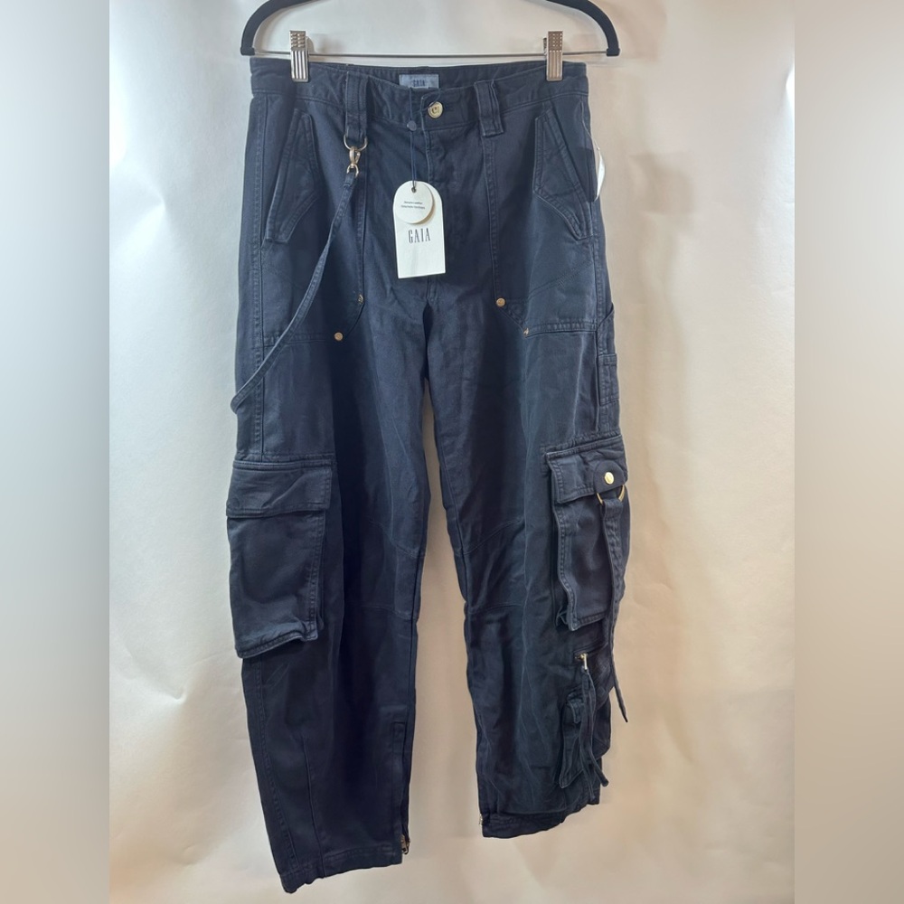 Gap x Cult Gaia women’s barrel cargo pants black SIZE 4 
NEW